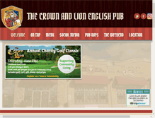 Tablet Screenshot of crownandlion.com